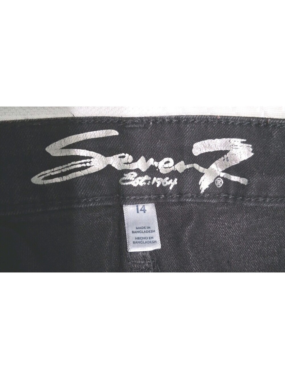 Seven 7, Metro, Ultra High Rise Skinny Black Jeans, Sz 14, GUC